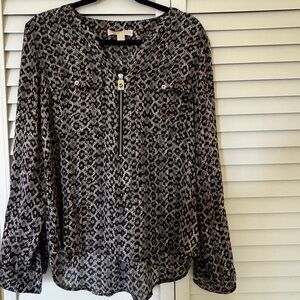 Michael Kors Monochrome Patterned Blouse
